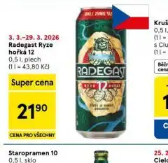 Tesco Pivo radegast ryze hořká 12 nabídka