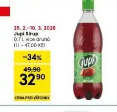 Tesco Jupí sirup nabídka