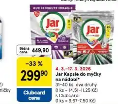 Tesco Jar kapsle do myčky nabídka