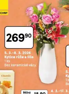 Tesco Kytice růže a lilie nabídka