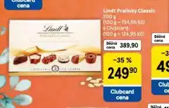 Tesco Lindt pralinky classic nabídka