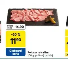 Tesco Polosuchý salám nabídka