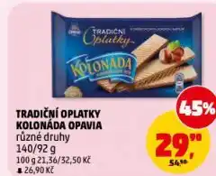 Penny Market Opavia kolonáda tradiční oplatky nabídka