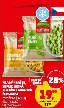 Penny Market Mladý hrášek mrazivá čerstvost nabídka