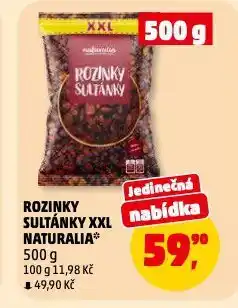 Penny Market Rozinky sultánky naturalia nabídka