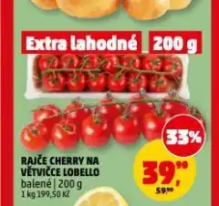 Penny Market Rajčata cherry na větvičce lobello nabídka