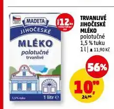 Penny Market Trvanlivé jihočeské mléko nabídka