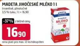 Trefa Madeta jihočeské mléko nabídka