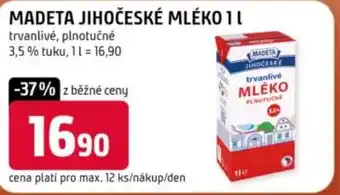 Trefa Madeta jihočeské mléko nabídka