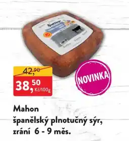 MP Krásno Mahon španělský plnotučný sýr, zrání 6-9 měs. nabídka