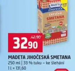 Terno MADETA JIHOČESKÁ SMETANA 250 ml 33 % tuku ke šlehání nabídka