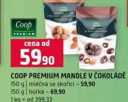 Terno COOP PREMIUM MANDLE V ČOKOLÁDĚ 150 g mléčná se skořicí nabídka