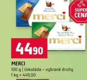 Terno MERCI 100 g čokoláda vybrané druhy nabídka