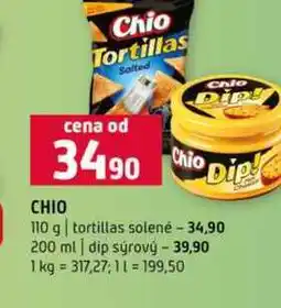 Terno Chio 110 g tortillas solené 200 ml dip sýrový nabídka