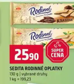 Terno SEDITA RODINNÉ OPLATKY 130 g vybrané druhy nabídka