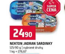 Terno NEKTON JADRAN SARDINKY 125/90 g vybrané druhy nabídka