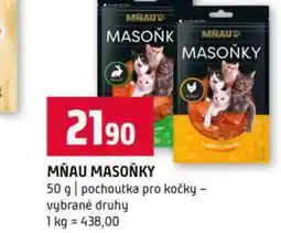Terno MŇAU MASOŇKY 50 g pochoutka pro kočky vybrané druhy nabídka