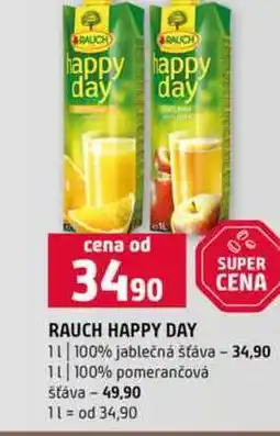 Terno RAUCH HAPPY DAY 1l 100% jablečná šťáva 100% pomerančová šťáva nabídka