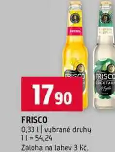Terno FRISCO 0,33l vybrané druhy nabídka