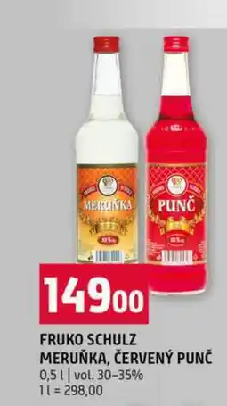 Terno FRUKO SCHULZ MERUŇKA, ČERVENÝ PUNČ 0,5l vol. 30-35% nabídka