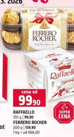 Terno RAFFAELLO 150 g FERRERO ROCHER 200 g nabídka