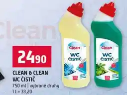 Terno CLEAN & CLEAN WC ČISTIČ 750 ml vybrané druhy nabídka