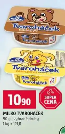 Terno MILKO TVAROHÁČEK 90 g vybrané druhy nabídka
