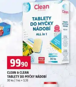 Terno CLEAN & CLEAN TABLETY DO MYČKY NÁDOBÍ 30 ks nabídka
