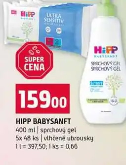 Terno HIPP BABYSANFT 400 ml sprchový gel 5x 48 ks vlhčené ubrousky nabídka