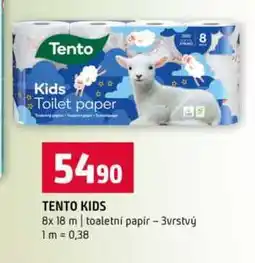 Terno TENTO KIDS 8x 18 m toaletní papír 3vrstvý nabídka