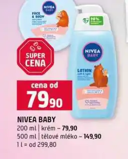 Terno NIVEA BABY 200 ml krém 500 ml tělové mléko nabídka
