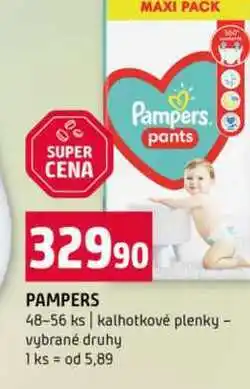 Terno PAMPERS 48-56 ks kalhotkové plenky vybrané druhy nabídka