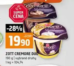 Terno ZOTT CREMORE DUO 190 g vybrané druhy nabídka