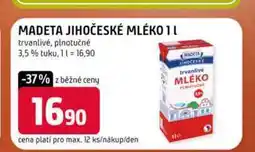 Terno MADETA JIHOČESKÉ MLÉKO 1l trvanlivé, plnotučné 3,5% tuku nabídka