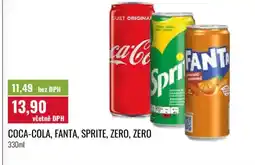 Ratio COCA-COLA, FANTA, SPRITE, Zero, zero nabídka