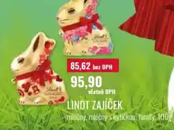 Ratio Lindt zajíček nabídka