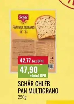 Ratio Schär chléb pan multigrano nabídka