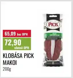 Ratio Klobása Pick makoi nabídka