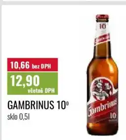 Ratio Gambrinus 10° nabídka