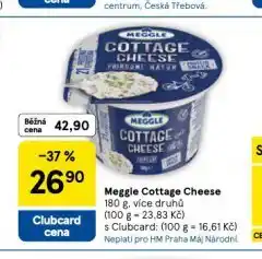 Tesco Meggle cottage cheese nabídka