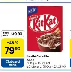Tesco Nestlé cereálie nabídka