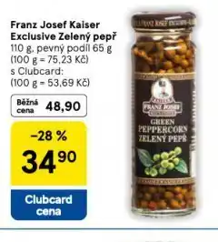 Tesco Franz josef kaiser exclusive zelený pepř nabídka