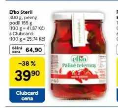 Tesco Efko steril nabídka