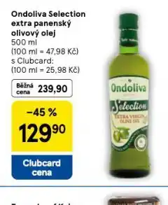 Tesco Ondoliva selection extra panenský olivový olej nabídka