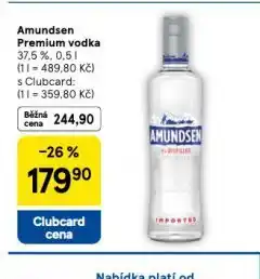 Tesco Amundsen premium vodka nabídka