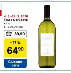 Tesco Tesco odrůdové víno nabídka