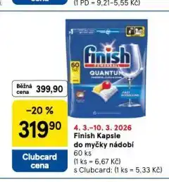 Tesco Finish kapsle do myčky nabídka