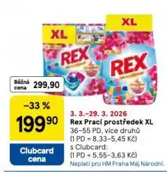Tesco Rex prací prostředek xl nabídka