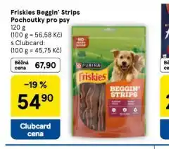 Tesco Friskies beggin´s strips pochoutky pro psy nabídka