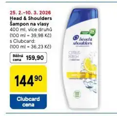 Tesco Head&shoulders šampon nabídka